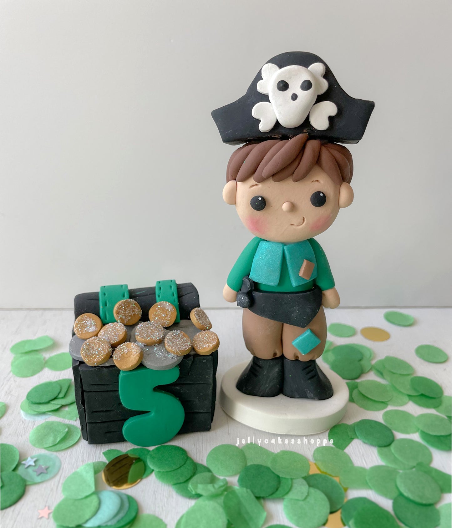 Pirate Ship Cake Topper Set