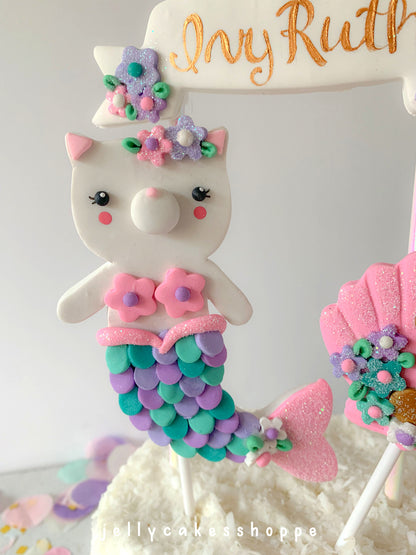 Mermaid Kitty Cake Topper