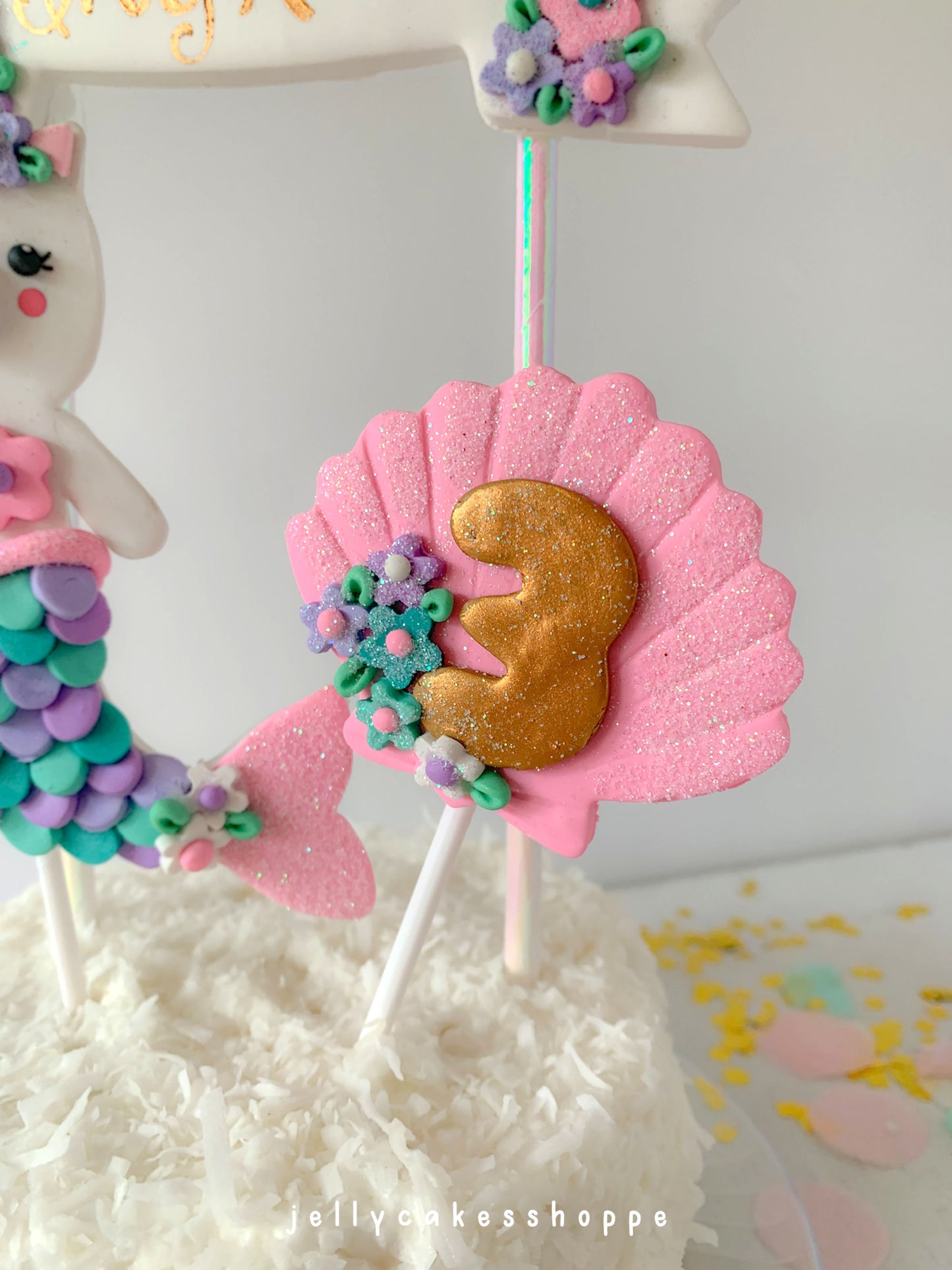 Mermaid Kitty Cake Topper