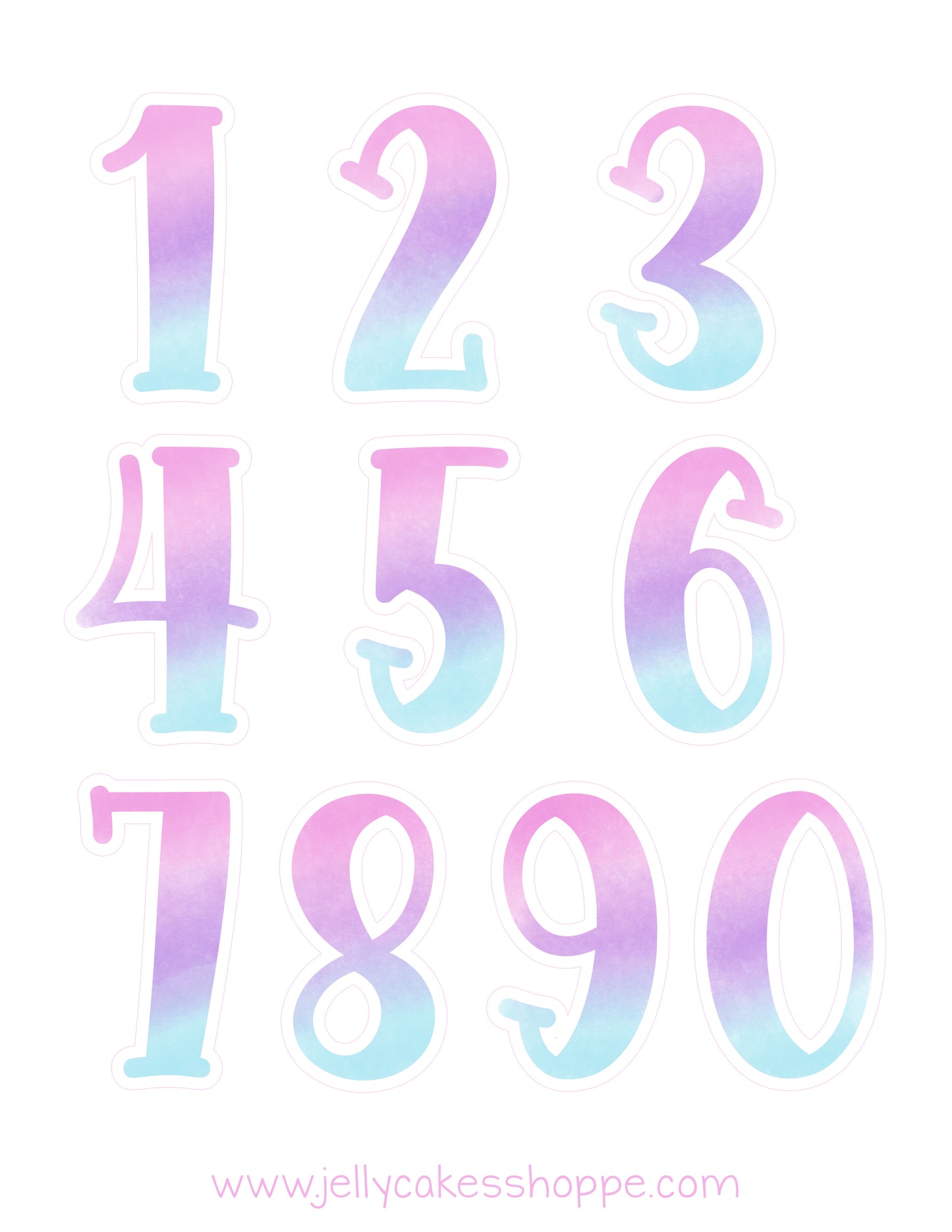 Printable Unicorn and Rainbow Cake Decorations