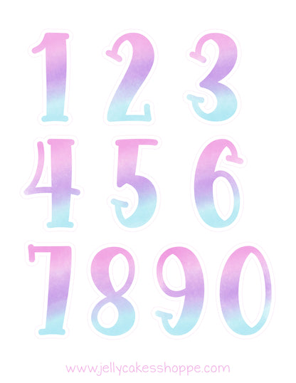 Printable Unicorn and Rainbow Cake Decorations