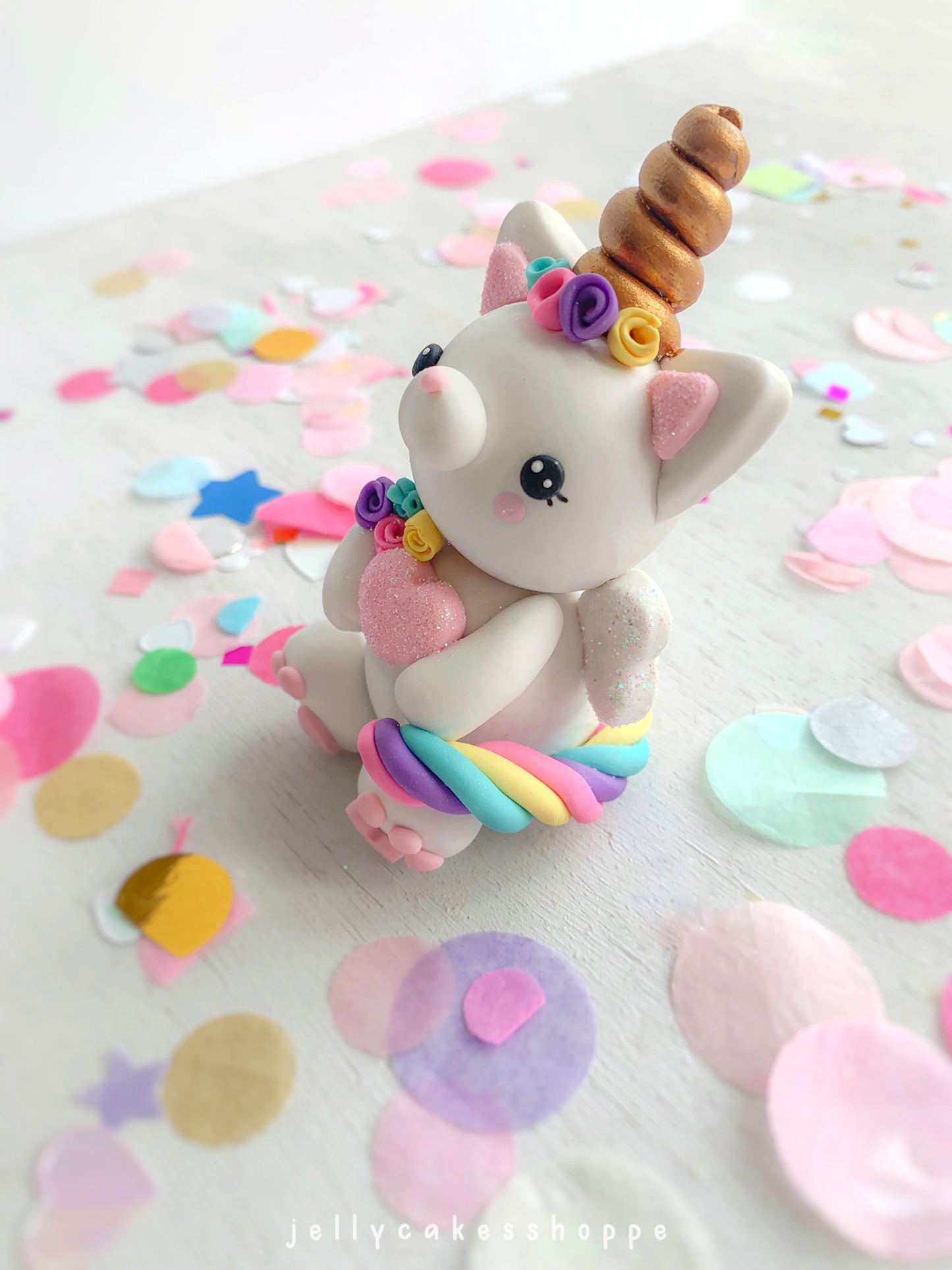 Rainbow Kittycorn Cake Decorations