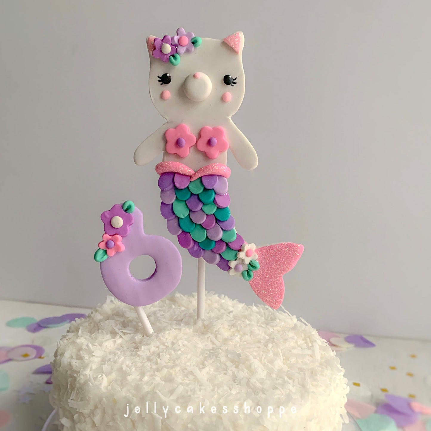 Mermaid Kitty Cake Topper
