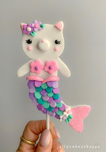Mermaid Kitty Cake Topper