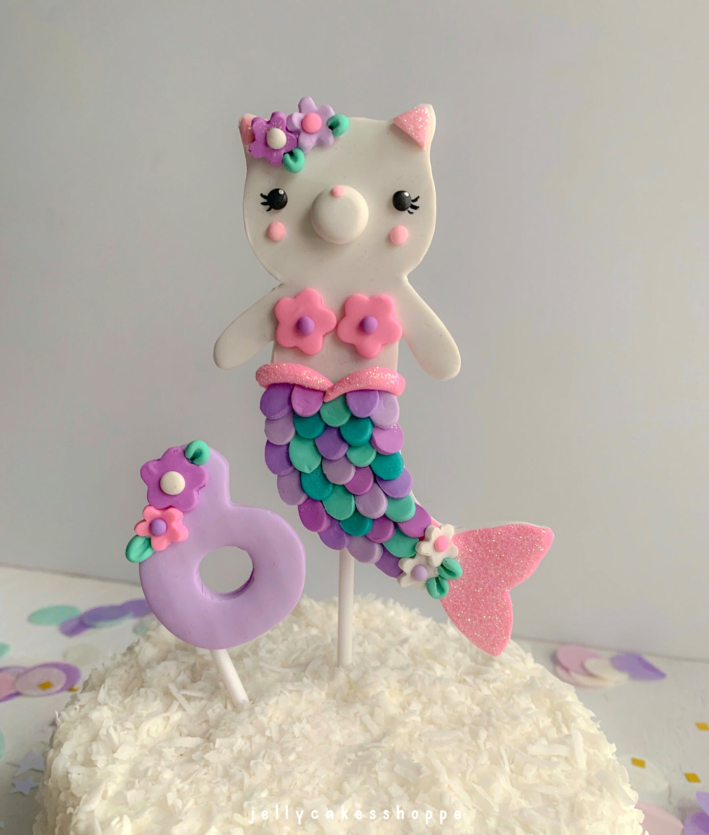 Mermaid Kitty Cake Topper