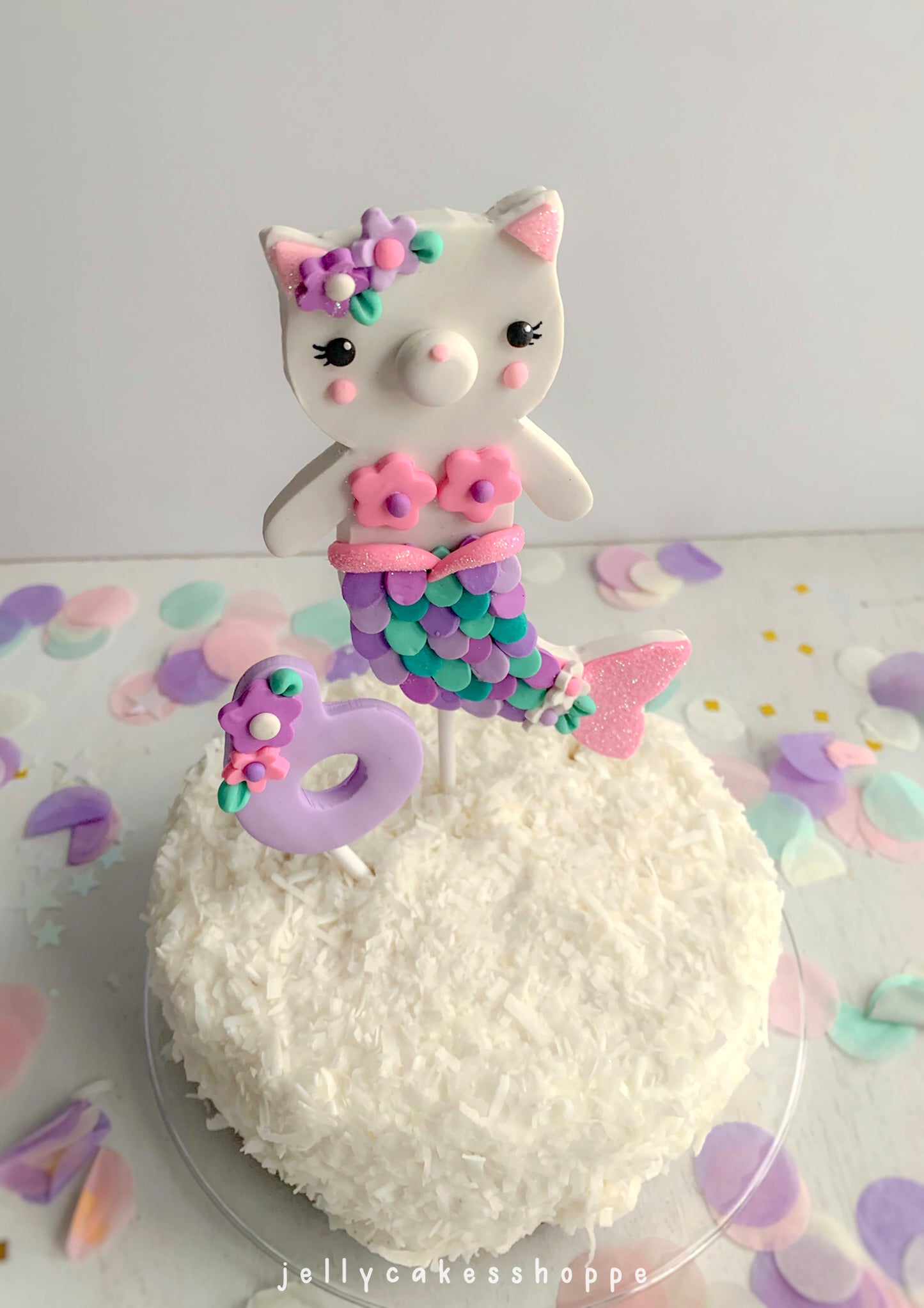 Mermaid Kitty Cake Topper