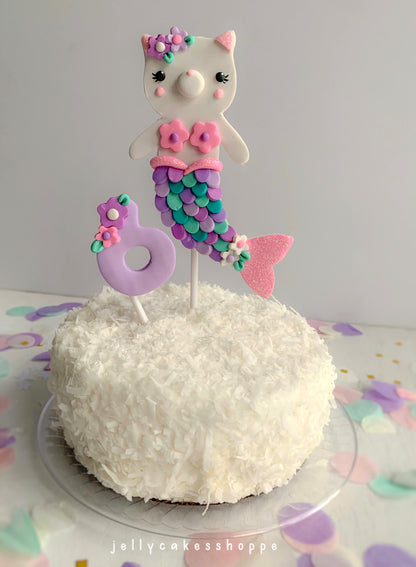 Mermaid Kitty Cake Topper