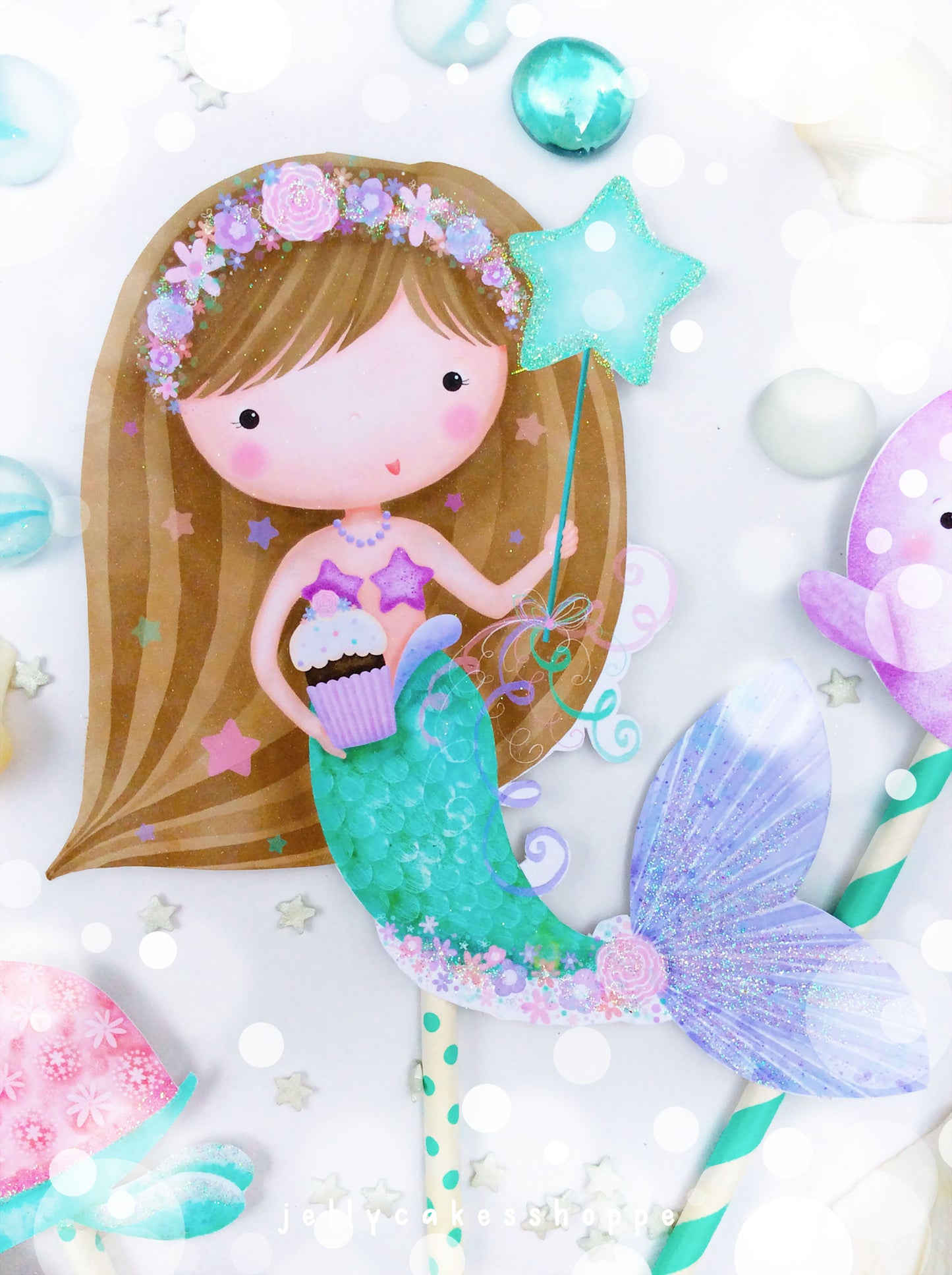 Under The Sea Mermaid Cake Decorations