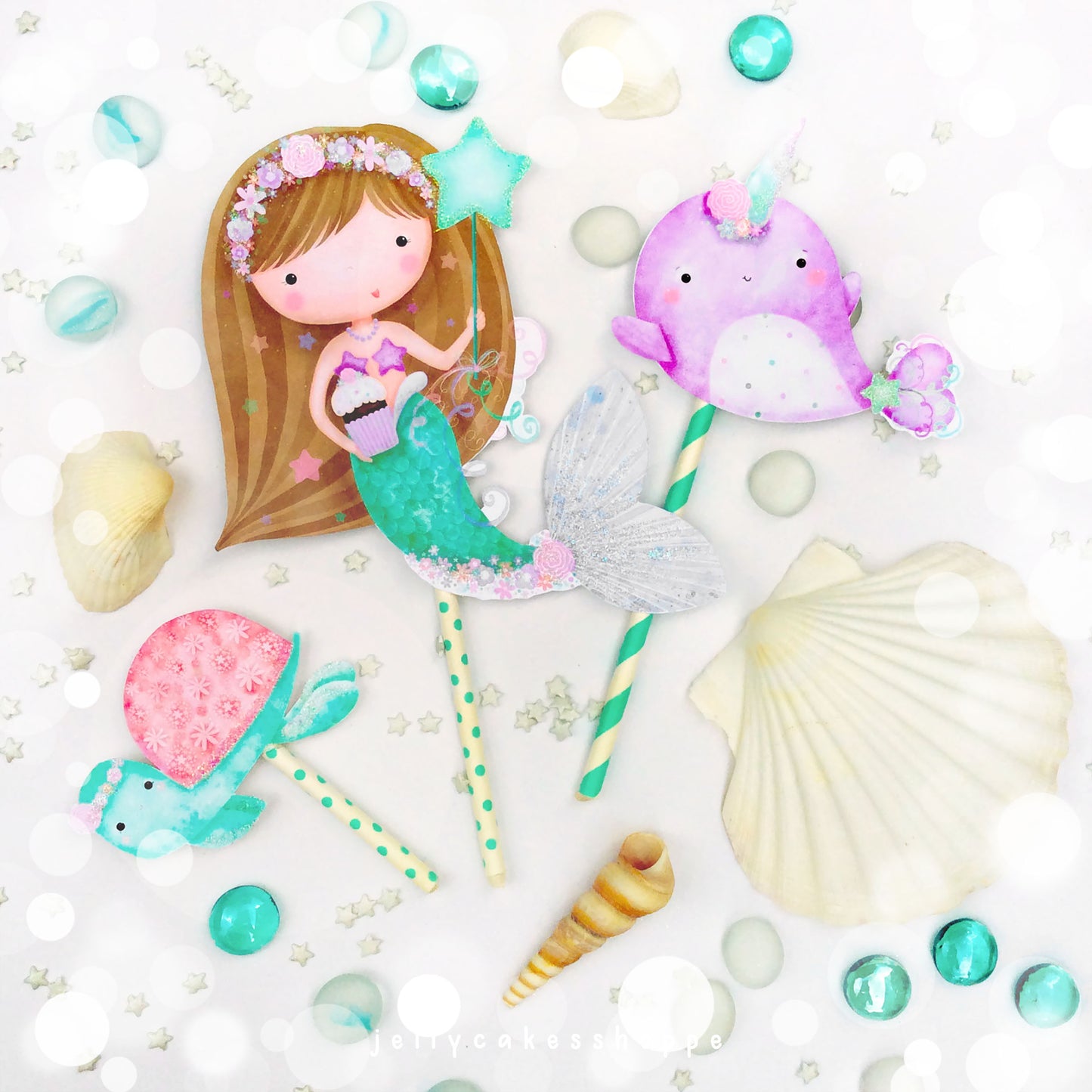 Under The Sea Mermaid Cake Decorations