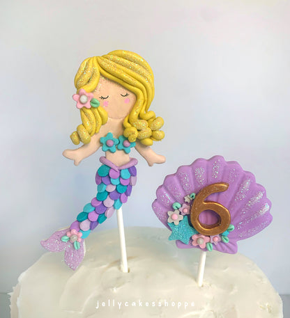 Mermaid Cake Topper, Mermaid Cake Decorations