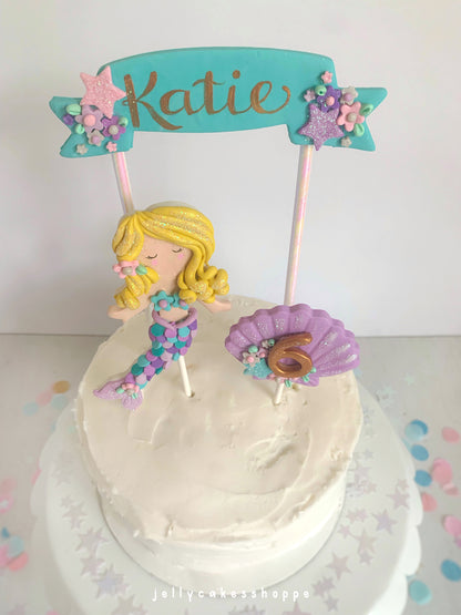 Mermaid Cake Topper, Mermaid Cake Decorations
