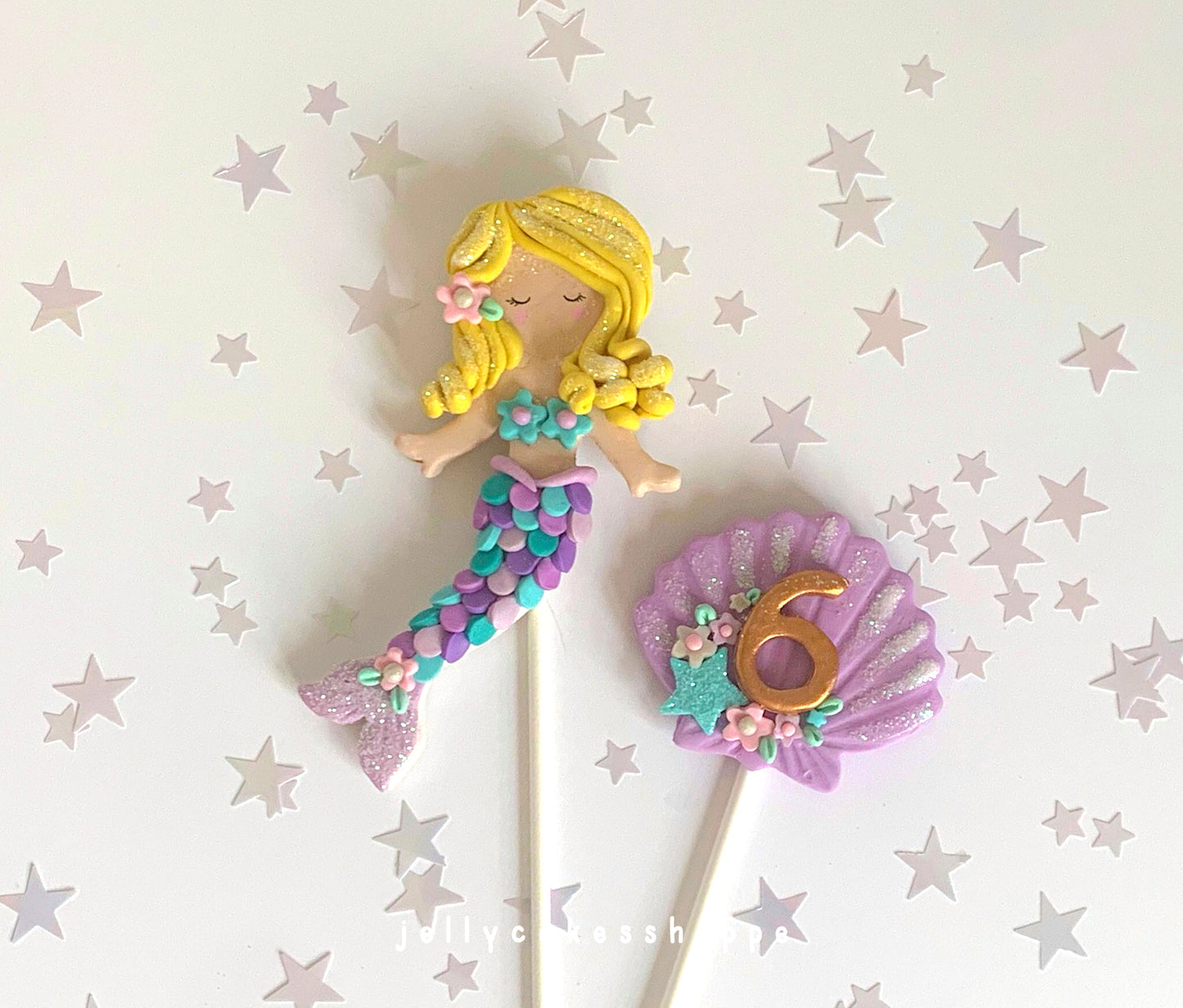 Mermaid Cake Topper, Mermaid Cake Decorations