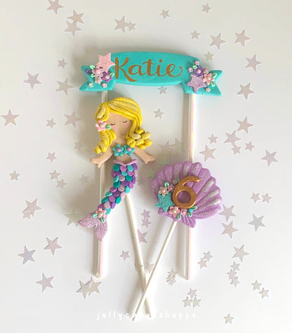 Mermaid Cake Topper, Mermaid Cake Decorations