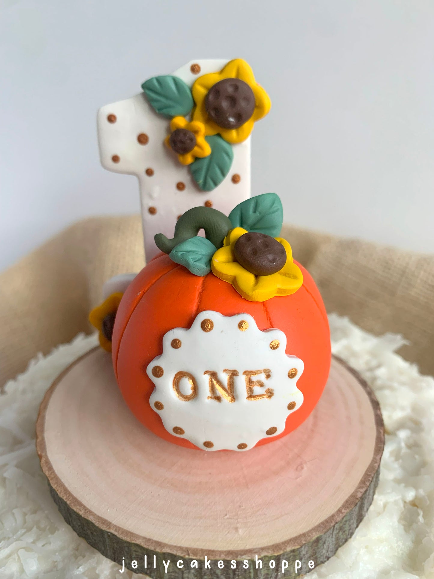 Baby's 1st Birthday Pumpkin Cake Topper