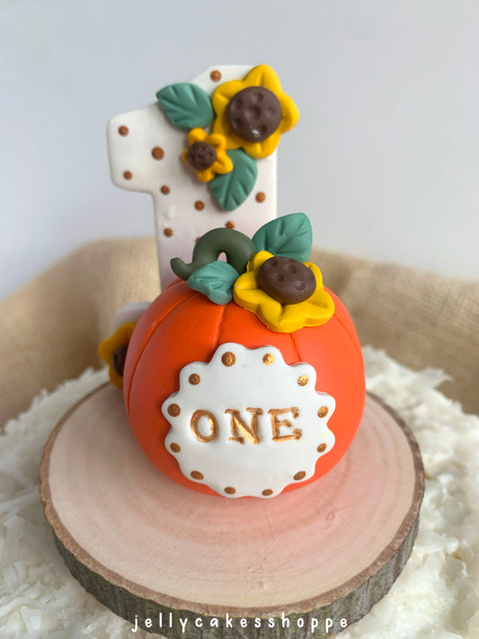 Baby's 1st Birthday Pumpkin Cake Topper