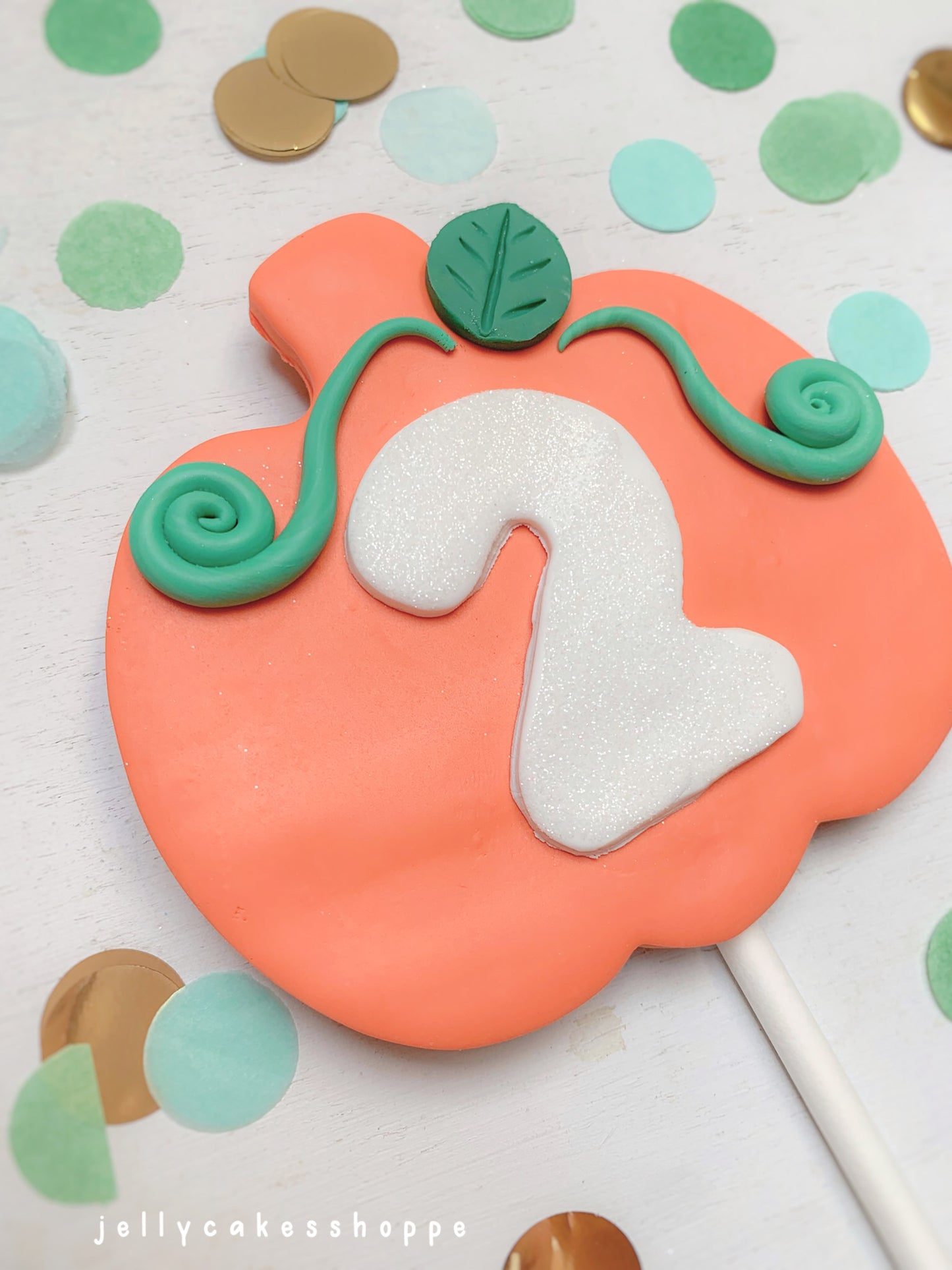 Pink Pumpkin Cake Topper