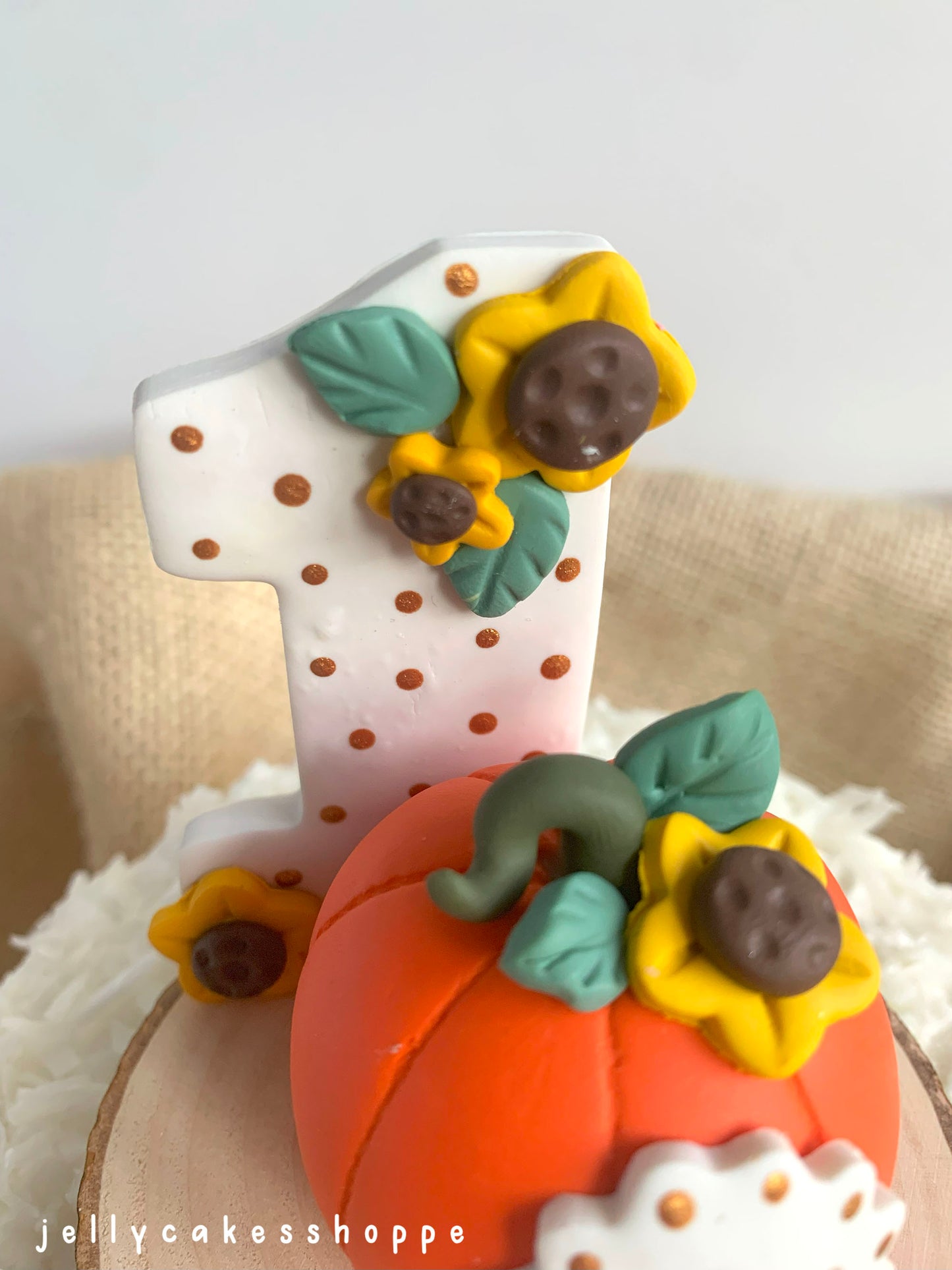 Baby's 1st Birthday Pumpkin Cake Topper