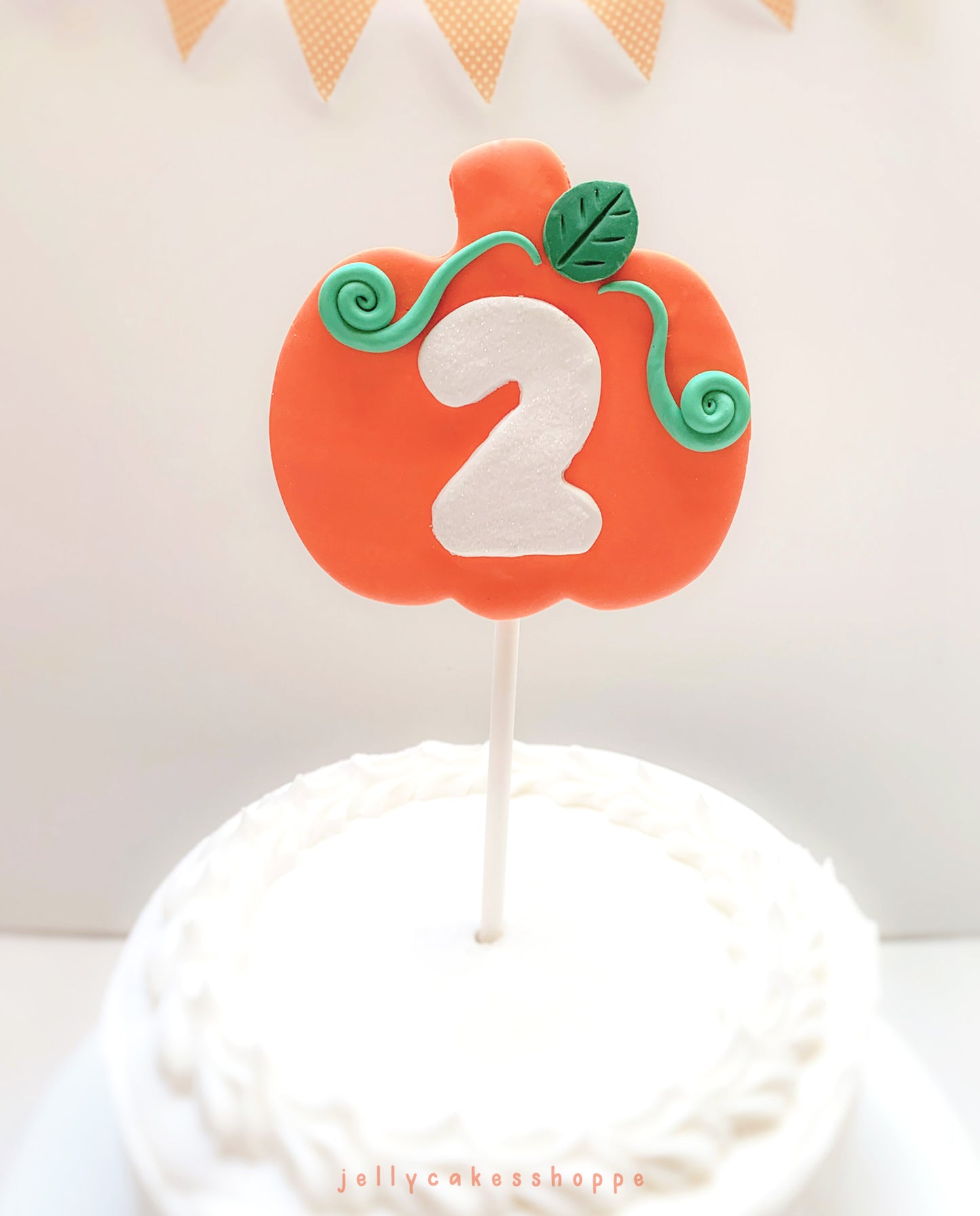 Pink Pumpkin Cake Topper
