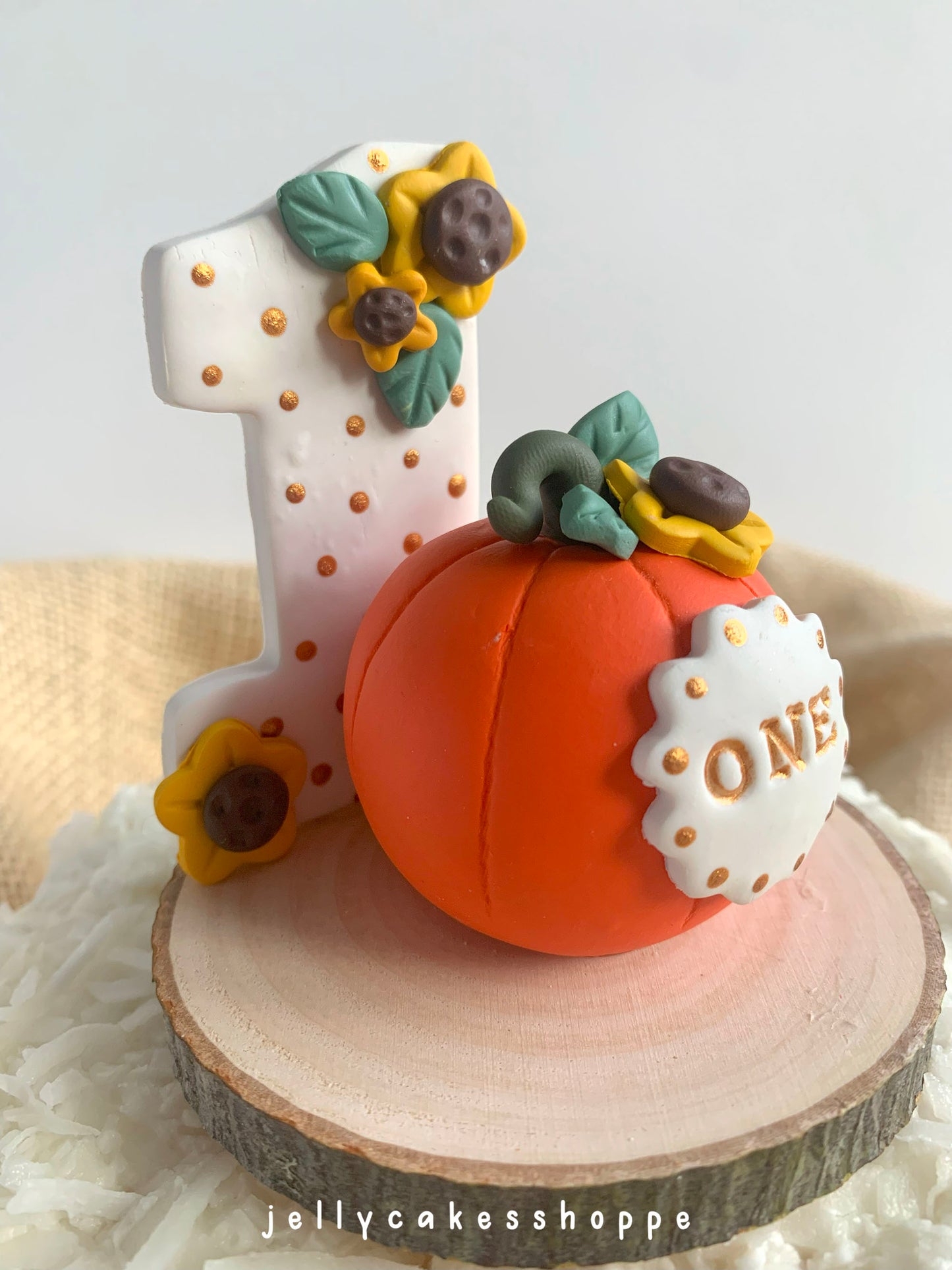 Baby's 1st Birthday Pumpkin Cake Topper