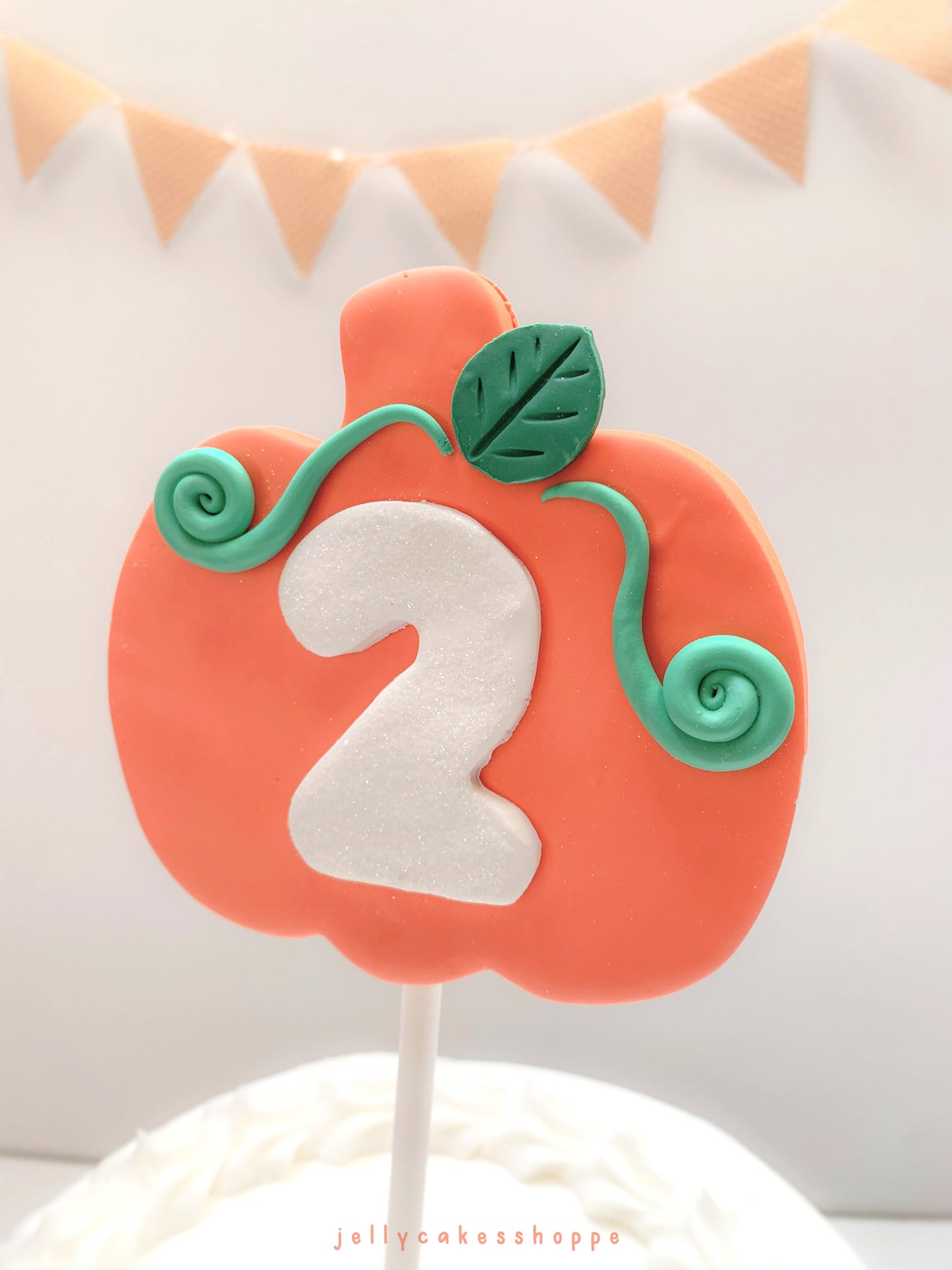 Pink Pumpkin Cake Topper