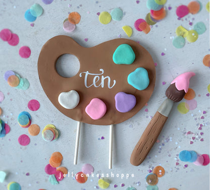 Artist Birthday Party Cake Topper
