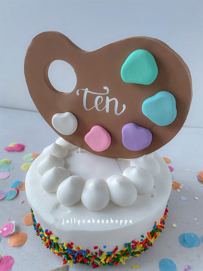 Artist Birthday Party Cake Topper