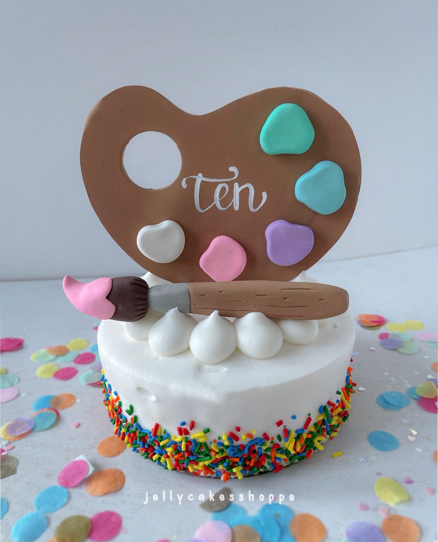 Artist Birthday Party Cake Topper