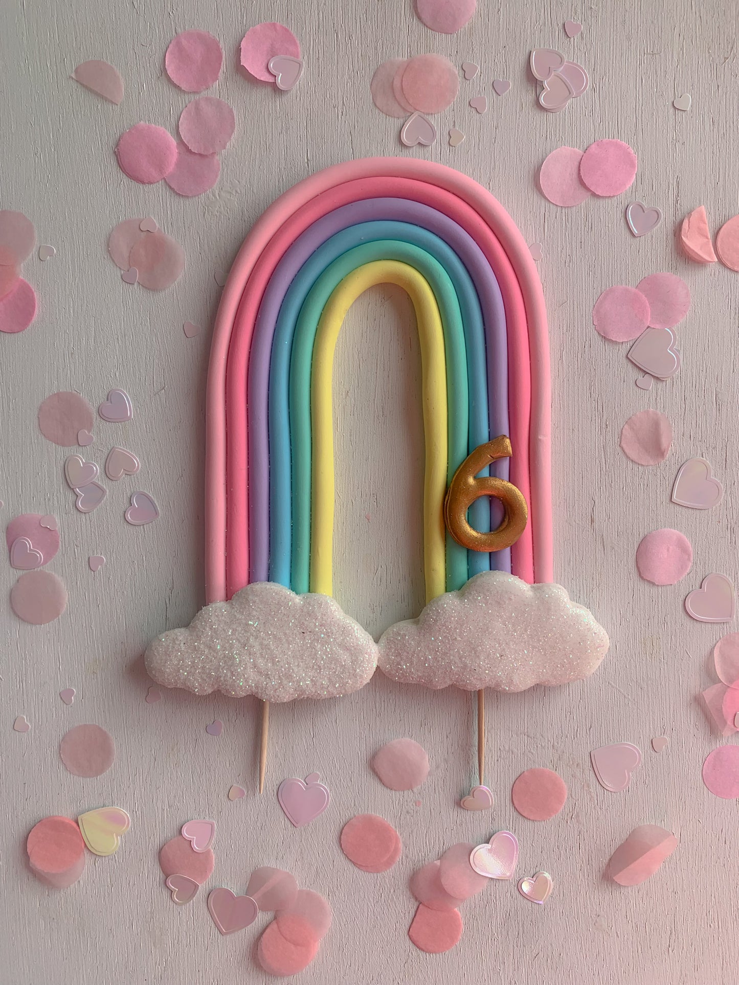 Rainbow Birthday Cake Topper