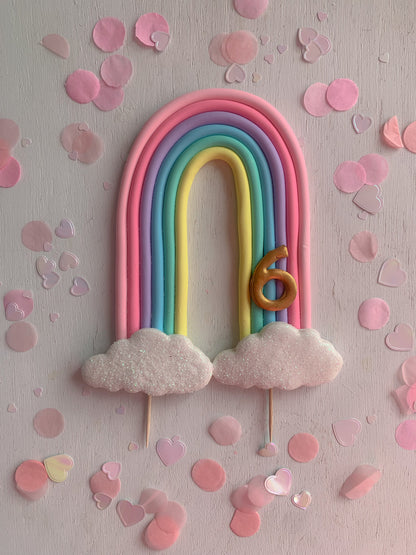 Rainbow Birthday Cake Topper