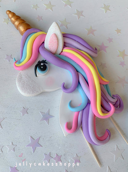 Rainbow Unicorn Cake Topper