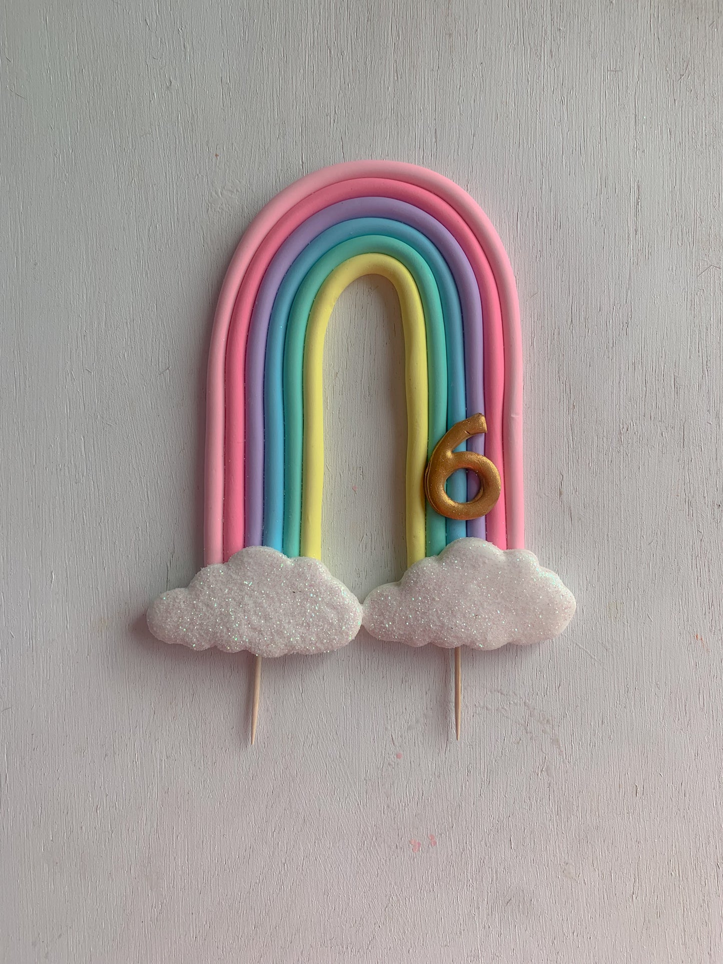 Rainbow Birthday Cake Topper