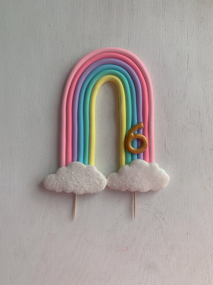 Rainbow Birthday Cake Topper