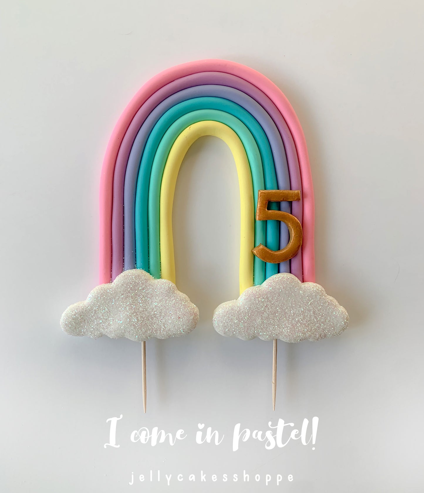 Rainbow Birthday Cake Topper