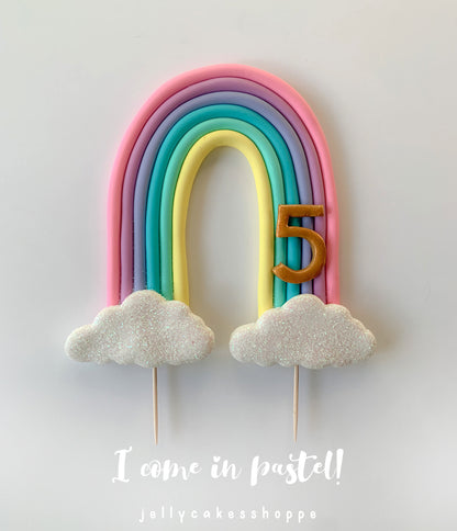 Rainbow Birthday Cake Topper