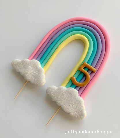 Rainbow Birthday Cake Topper