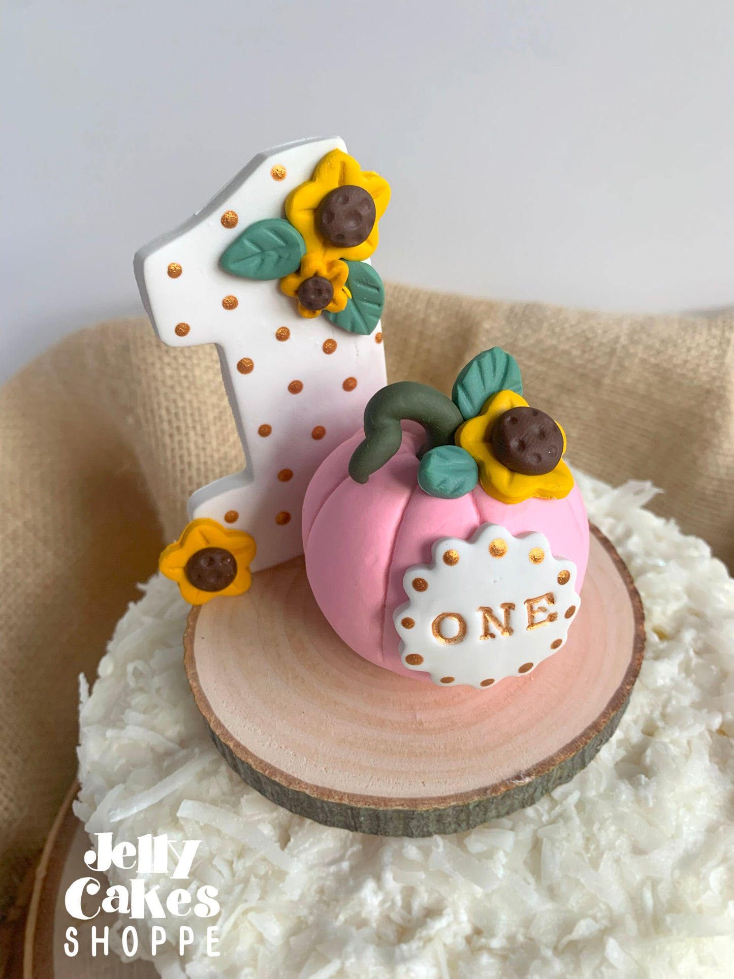 Baby's 1st Birthday Pumpkin Cake Topper