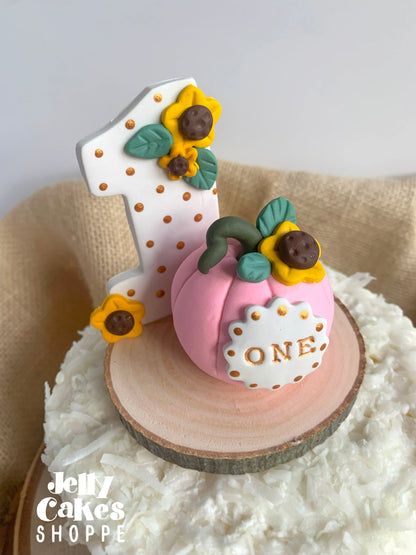 Baby's 1st Birthday Pumpkin Cake Topper