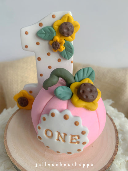 Baby's 1st Birthday Pumpkin Cake Topper