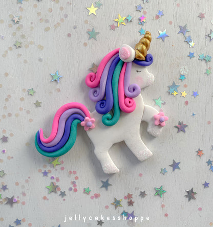 Rainbow and Unicorn Cake Decorations