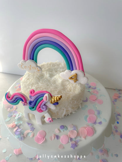 Rainbow and Unicorn Cake Decorations