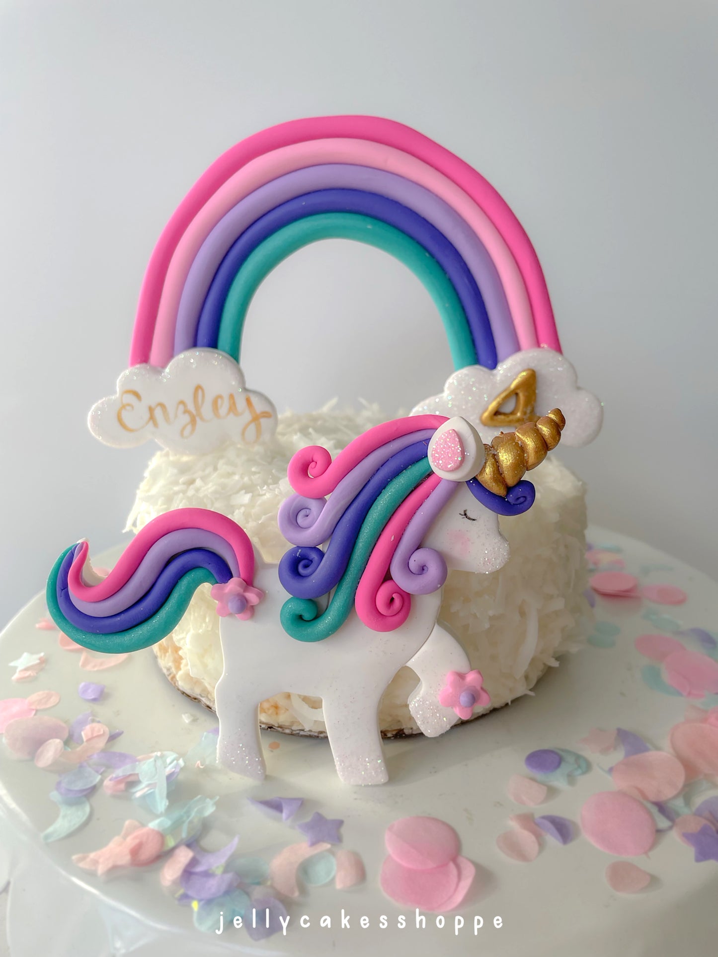 Rainbow and Unicorn Cake Decorations