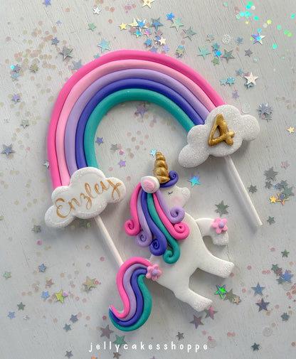 Rainbow and Unicorn Cake Decorations