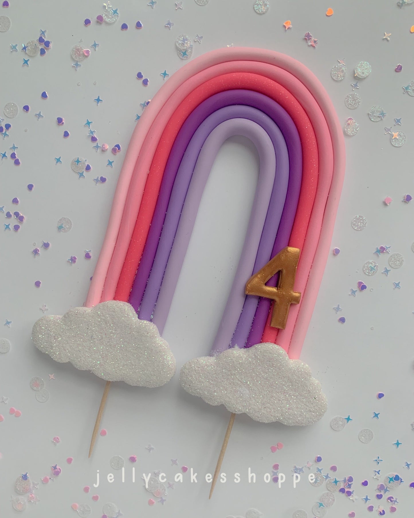 Rainbow Birthday Cake Topper