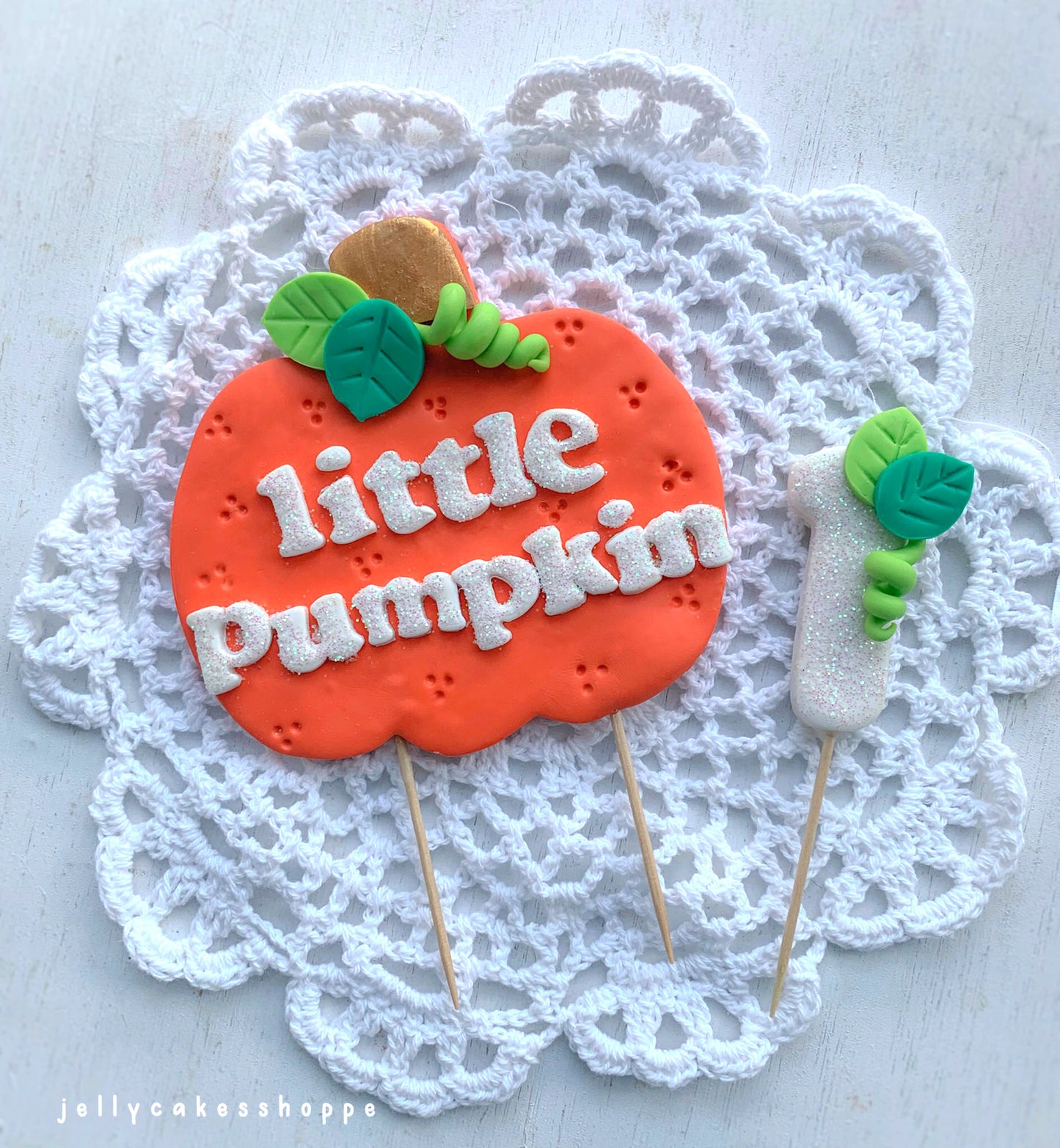 Little Pumpkin Cake Topper, Fall Baby Shower Cake Topper