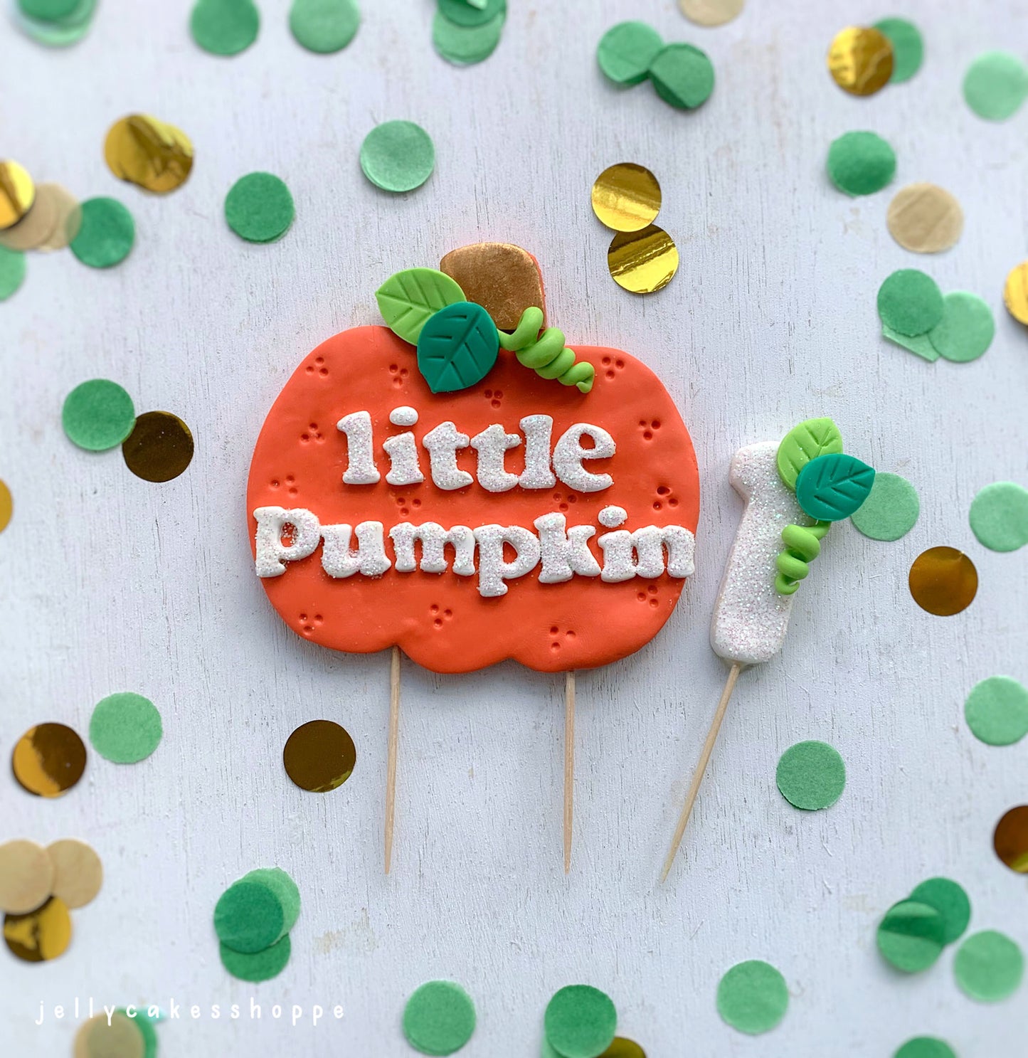 Little Pumpkin Cake Topper, Fall Baby Shower Cake Topper