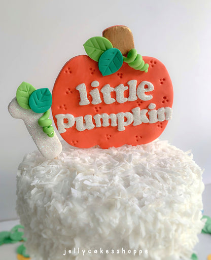 Little Pumpkin Cake Topper, Fall Baby Shower Cake Topper