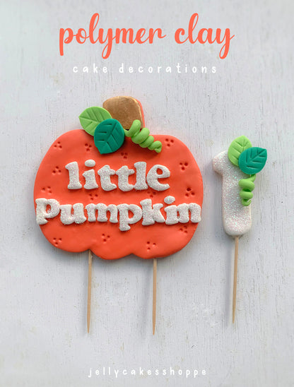 Little Pumpkin Cake Topper, Fall Baby Shower Cake Topper