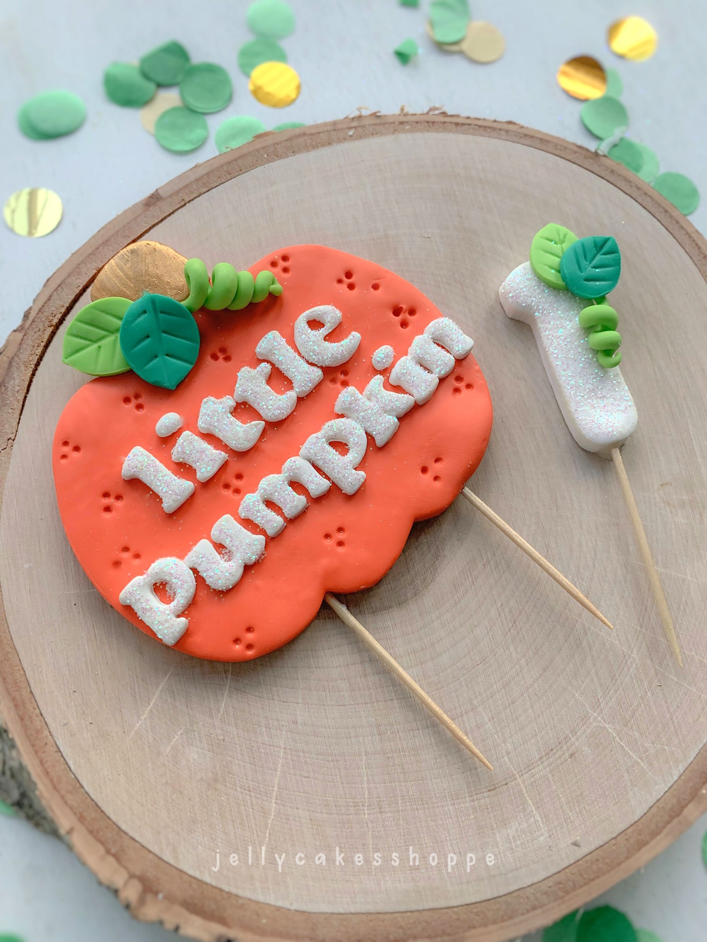 Little Pumpkin Cake Topper, Fall Baby Shower Cake Topper