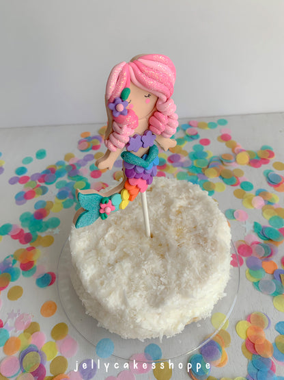 Rainbow Mermaid Cake Topper