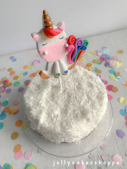 Personalized Rainbow Unicorn Cake Topper